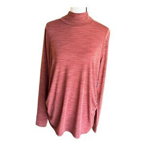Torrid Actiwear Lyocell  Soft Turtleneck Long‎ Sleeve Active BurgundyTee …